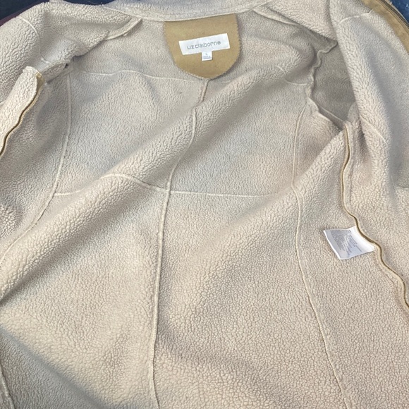 Vintage Fully Lined Faux Suede Sherpa Longline Hip length Coat/Jacket - Picture 10 of 12